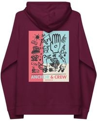 Anchor and Crew - Burgundy One Moon Safari Editions Organic Cotton Hoodie - Lyst