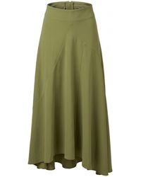 concept A trois - Asymmetric Midi Skirt – Matcha - Lyst