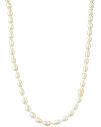 Herself Collections - Hand-Knotted Freshwater Rice Pearl Necklace - Lyst
