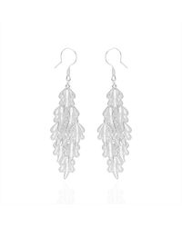 Far East Jewelry - Handcrafted Leaf Shadow Earrings - Lyst