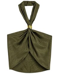 Nocturne - Neutrals Twist Halter Neck Bustier - Lyst