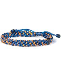 Harbour UK Bracelets - Orange Blue Rope Bracelet Waxed Cord & Stainless Steel - Lyst