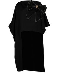 Laines London - Laines Couture Asymmetric Blouse Cape With Embellished & Bow - Lyst