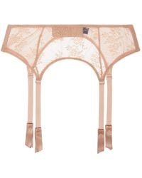 Journelle - Neutrals Romy Suspender Belt Amande - Lyst
