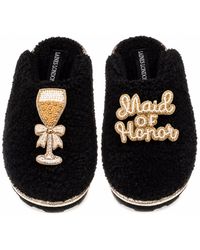 Laines London - Teddy Closed Toe Slippers With Maid Of Honor Brooches - Lyst
