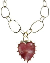 Rare Matters Jewelry - Luxe Strawberry Quartz Beaded Heart Pendant Necklace - Lyst