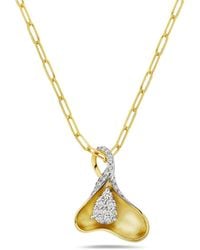 Artisan - Handmade Diamond Designer Yellow Gold Solid Necklace Jewelry - Lyst