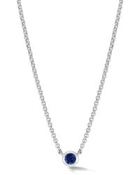 Dower & Hall - Sapphire Round Dewdrop Pendant - Lyst