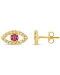 SHYMI - Pave Evil Eye Studs - Lyst