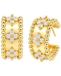 Uchi and Soto - Kinmokusei Bead Floral Earrings - Lyst