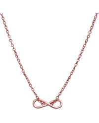 Posh Totty Designs - Rose Gold Plated Mini Infinity Charm Necklace - Lyst