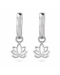 Zohreh - Lotus Flower Hoop Earrings Sterling - Lyst