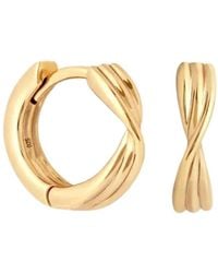 Nazzar - X Huggie Hoop Vermeil Earrings - Lyst