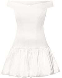 Tia Dorraine - Off-Shoulders Satin Balloon Dress - Lyst