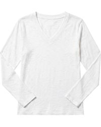 Brodie Cashmere - Long Sleeve V Neck - Lyst