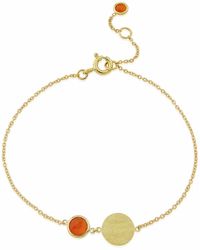 Auree - Bali 9ct Gold July Birthstone Bracelet Carnelian - Lyst
