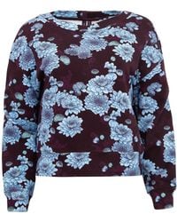 lords of harlech - Clara Serious Floral Oversized Crewneck Sweatshirt - Lyst