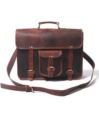 Dötch Leather - Leather Messenger Laptop Briefcase- Loculus - Lyst