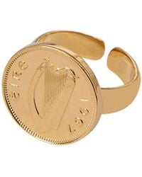 Katie Mullally - Irish Harp Adjustable Ring Plated - Lyst