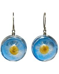 Laura Daili - Chamomile Sky Glass Earrings - Lyst