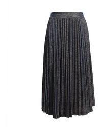 Smart and Joy - Knee Length Shiny Pleated Skirt - Lyst