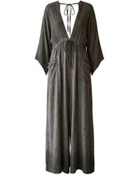 Zhenabia - Altar Jumpsuit Charcoal Boho Romper - Lyst