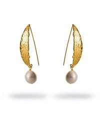Ebru Jewelry - Chunky Hook Baroque Pearl Drop Earrings - Lyst