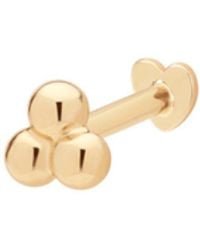 Vanhi - 14K Solid Trinity Flat Back Stud - Lyst