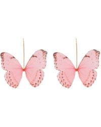 Oana Savu - Silk Butterfly Dangle Drop Earrings Earwires - Lyst
