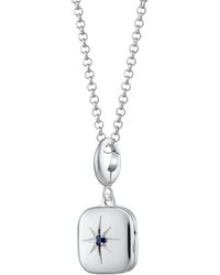 Lily Charmed - Sterling Star Locket Necklace With Stone - Lyst