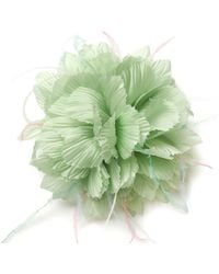 Helena Simon - The Mint Chrysanthemum Duster Floral Brooch - Lyst