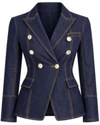 Maui X Lolita - Bronte Denim Corset Blazer - Lyst