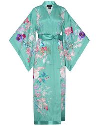 Meng - Sunrise Silk Satin Kimono - Lyst