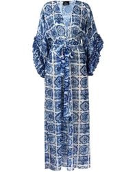 Nur Karaata - Joali Bleu Blanc Kimono - Lyst