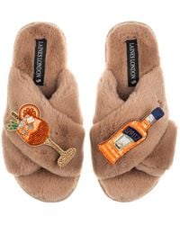 Laines London - Classic Laines Slippers With Summer Spritzer Brooches - Lyst
