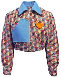Couture to Your Door - Tapestry Abstract Cropped Art Deco Jacket - Lyst