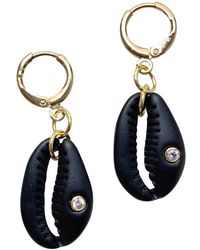 Smilla Brav - Black Shell Earrings Kamari - Lyst