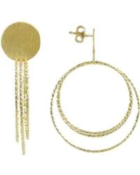 LOTT.gioielli - Classic Earrings Brushed Round Triple Hoops Glow L - Lyst