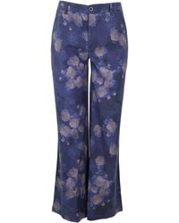 lords of harlech - Phillis Lans Floral Stretch Tencel Tailored Pant - Lyst