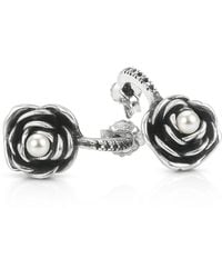 Unaloe - Sterling Rose Drop Earrings With Pearl – Earrings For – Jewelry For - Lyst