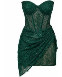 Angelika Jozefczyk - Mini Lace Dress Catrice Emerald - Lyst