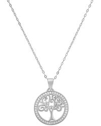 Kylie Harper - Sterling Diamond Cz Tree Of Life Pendant Necklace - Lyst