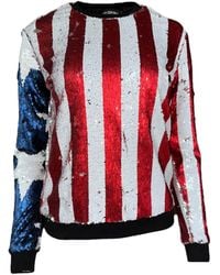 Any Old Iron - Reversible Sequin Stars And Stripes Sweatshirt - Lyst