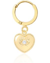 C.J.M - Heart Eye Huggie - Lyst