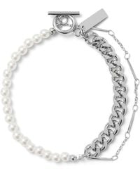 Undefined Jewelry - Pearl & Chain Layered Bracelet Mmrz - Lyst