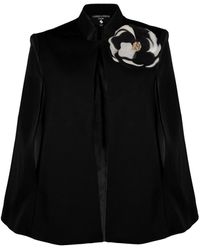 Laines London - Laines Couture Tailored Cape With Embellished & Cream Corsage - Lyst