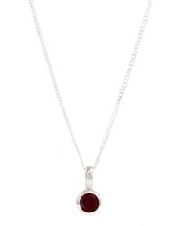 Charlotte's Web Jewellery - January Birthstone Charm Necklace Garnet - Lyst