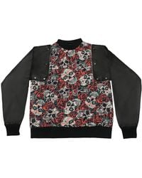 Zasta Studio - Detachable Leather Cotton Hybrid Sweatshirt B - Lyst