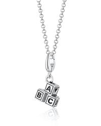 Lily Charmed - Sterling Abc Building Block Charm Necklace - Lyst