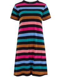 Sugarhill - Sia T-Shirt Dress, Multi, Alternating Stripes - Lyst